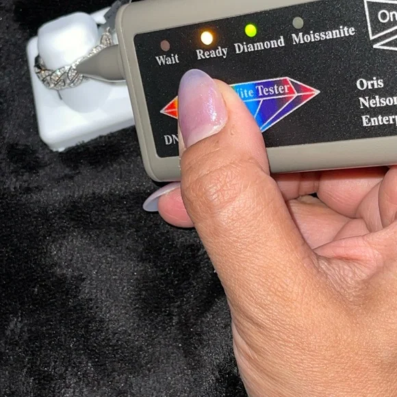 14k white gold vermeil VVS diamond cuban ring, 2 carat moissanite diamond ring - Picture 4 of 8